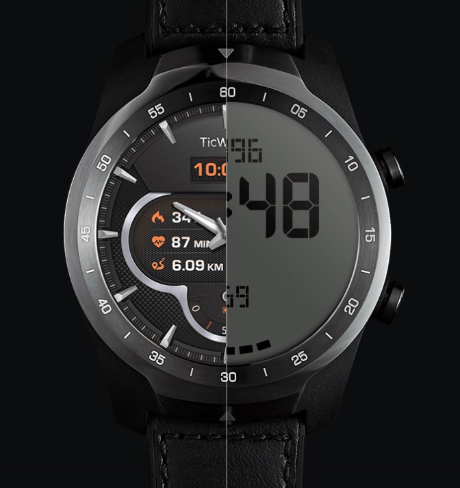 Světově první duální displej chytrých hodinek, TicWatch Pro nabídnout vysoce jemný OLED panel a úsporný LCD displej