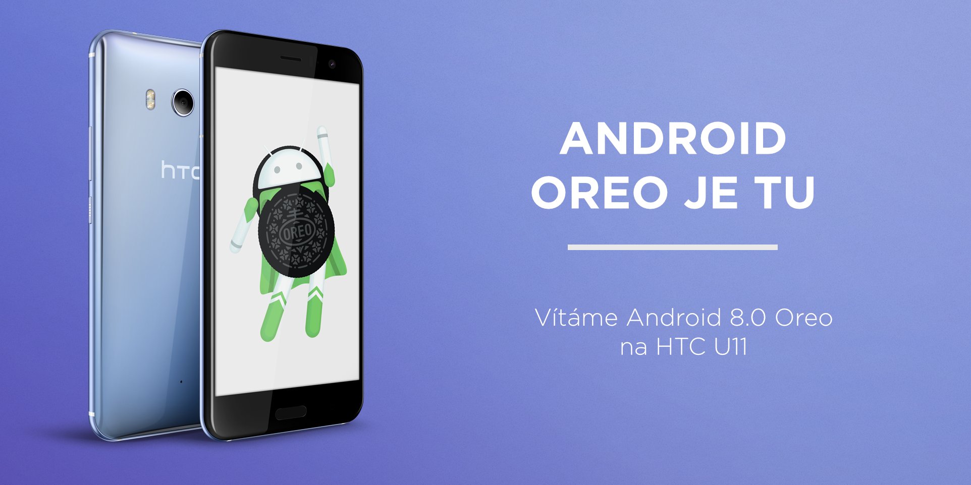 HTC U11 se dočkalo a získává Android Oreo