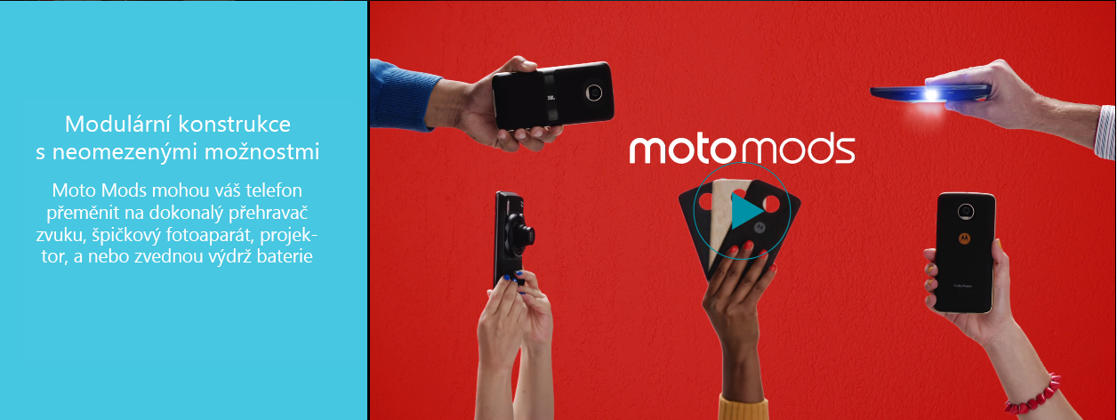 Moto Mods jsou tu, můžete si rozšířit telefon o další moduly.