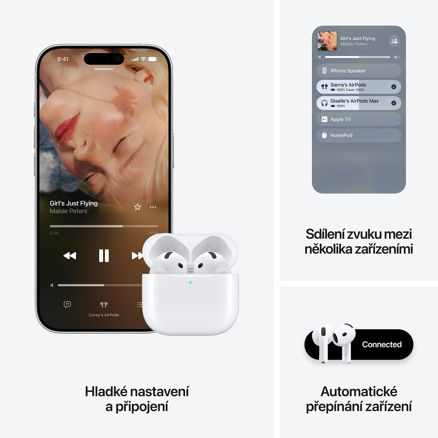 Apple AirPods 5 a propojení s iPhonem