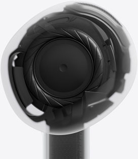 Detail akustické architektury Apple AirPods 5