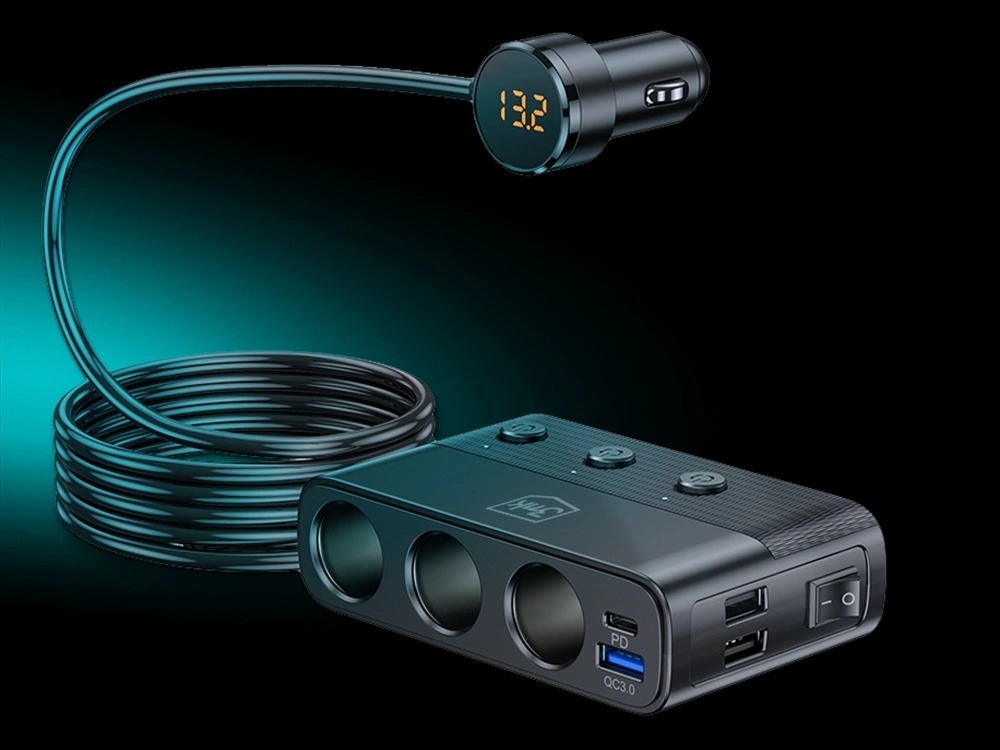 LED voltmetr 3mk Car Power Splitter