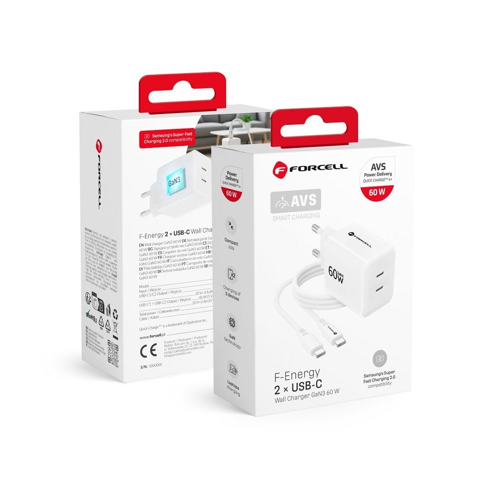 Forcell F-Energy 60W USB-C kabel balení