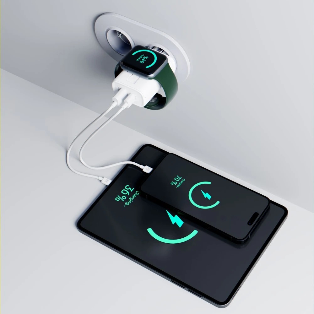 3mk HARDY 33W nabíjí Apple Watch a iPhone