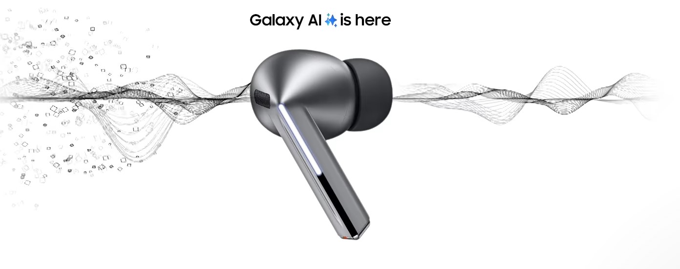 Galaxy Buds3 Pro – Galaxy AI: adaptivní ANC/EQ a simultánní překlad v reálném čase