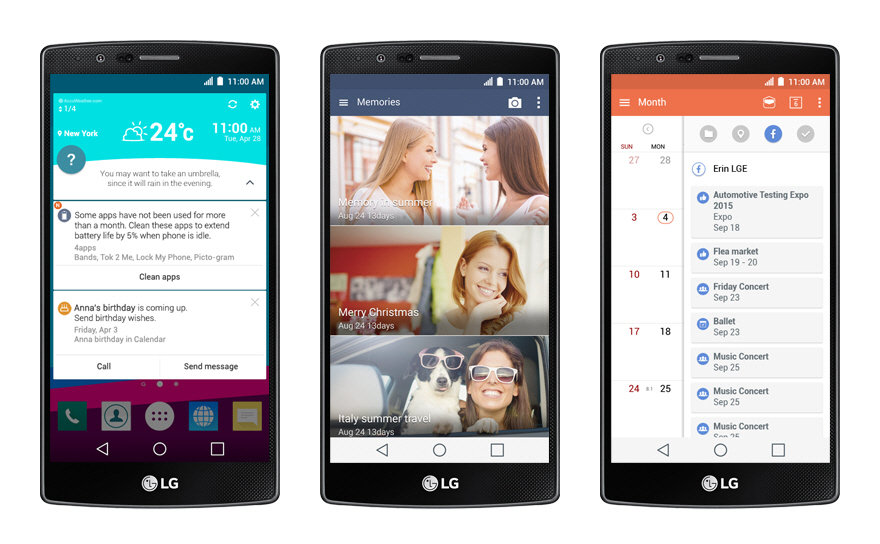 Pokročilé funkce operačního systému Google Android s vylepšením LG jsou u modelu LG H815 G4 k nezaplacení !