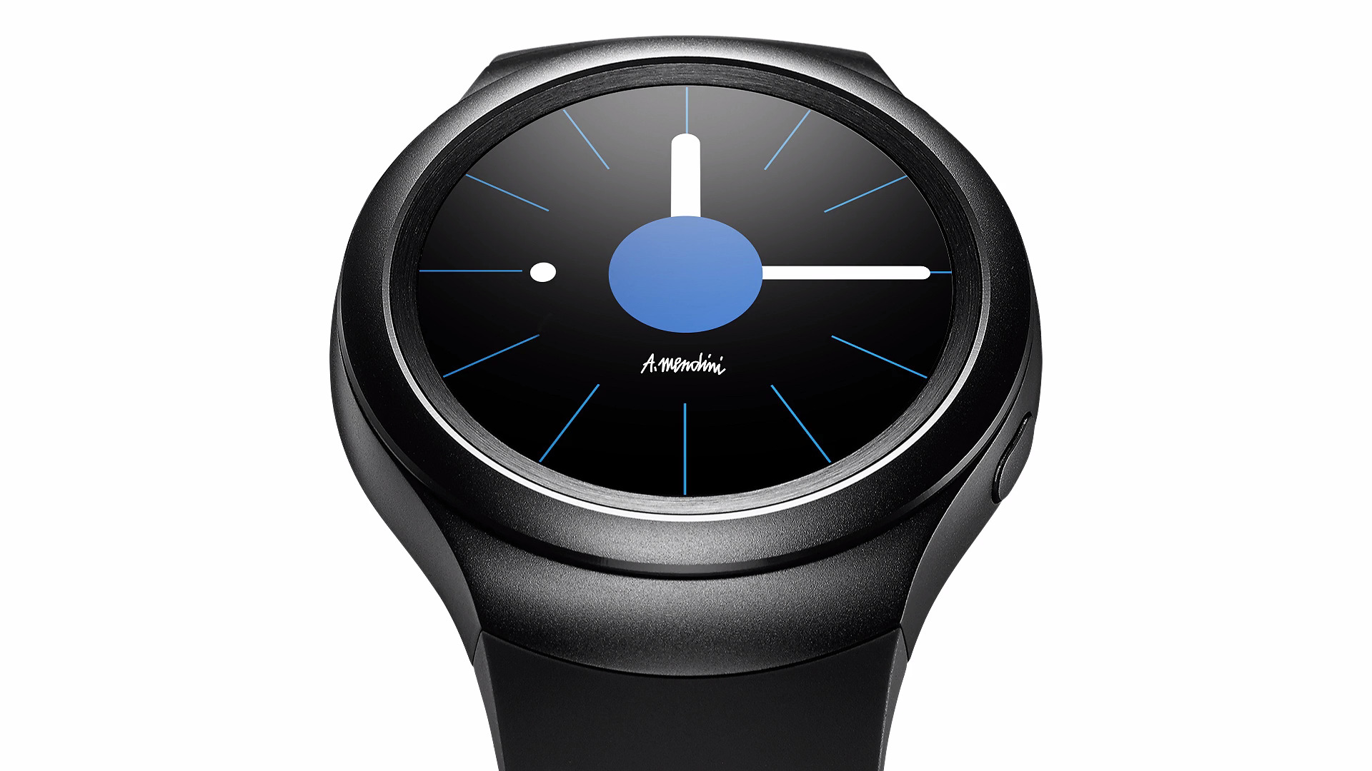 Luxusní kruhový Super AMOLED displej chytrých hodinek Galaxy Gear S2.