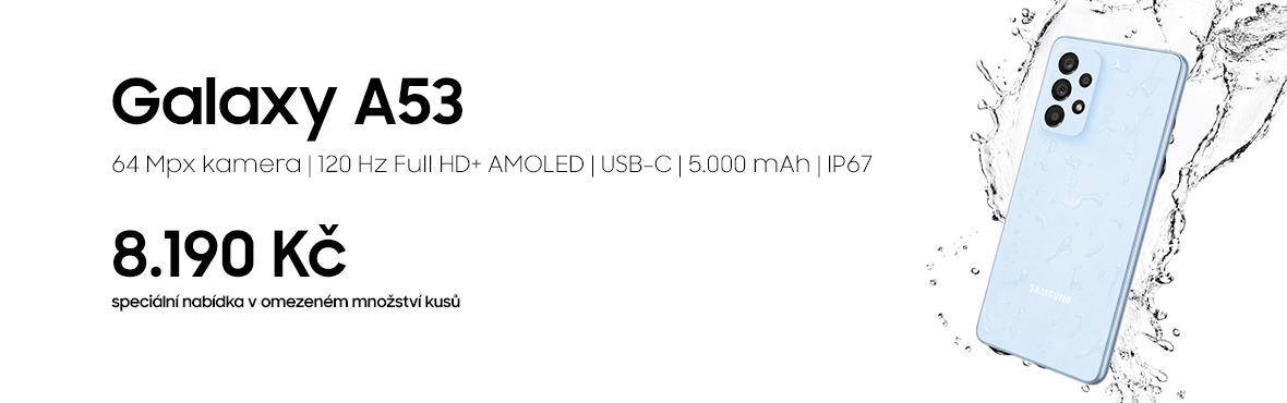Speciální nabídka na Samsung Galaxy A53, pouze za 8.190 Kč