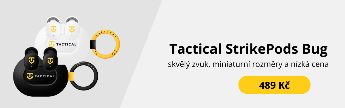 Levná sluchátka do 500 Kč se skvělým zvukem - Tactical Bug