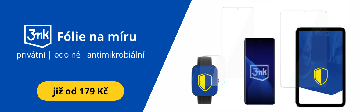 Fólie 3mk za výprodejové ceny na míru hodinkám, telefonům, tabletům