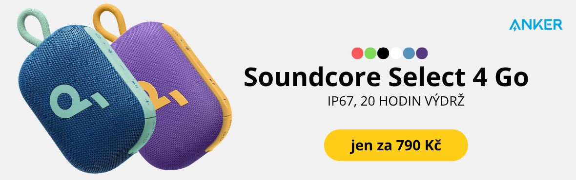 Anker Soundcore Select 4 Go - kompaktní, voděodolný