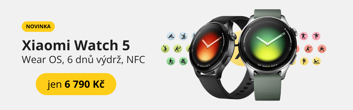 Špičkové hodinky Xiaomi Watch 5 s Wear OS