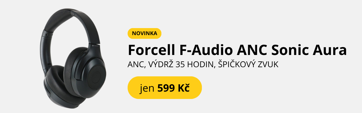 Kvalitní sluchátka Forcell s ANC za 599 Kč