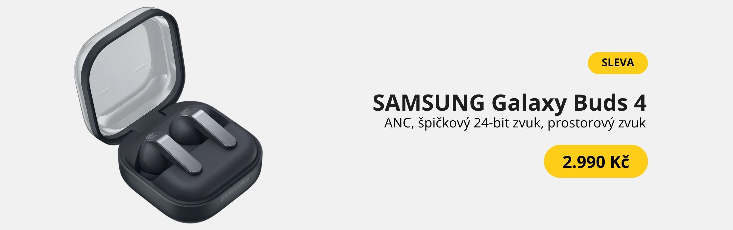 Galaxy Buds 4 ve slevě jen za 2.990 Kč