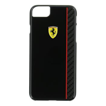 Pouzdro Ferrari Scuderia Real Carbon Hard Case iPhone 7 černé