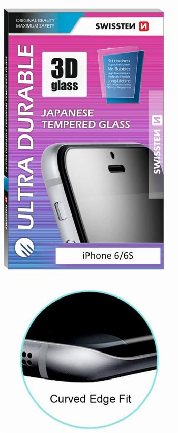 Swissten Tvrzené Sklo 3D H pro Apple iPhone 7/8/SE 2020 černé