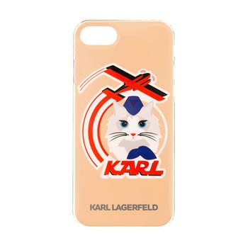 Pouzdro Karl Lagerfeld (KLHCP7LYPI) Choupette Stewart TPU zadní kryt pro Apple iPhone 7 Gold