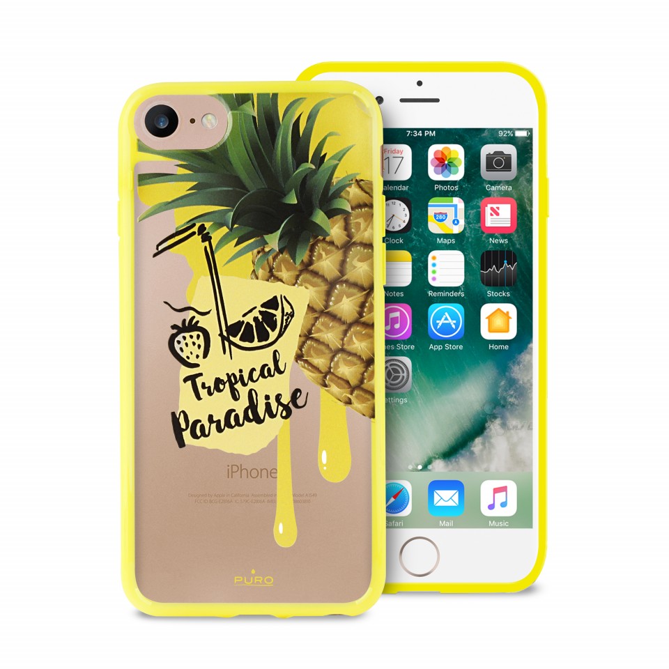 Pouzdro Puro Summer Juice Collection zadní kryt pro Apple iPhone 6/6S/7 motiv ananas