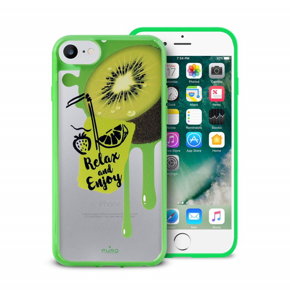 Pouzdro Puro Summer Juice Collection zadní kryt pro Apple iPhone 6/6S/7 motiv kiwi