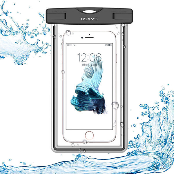 Pouzdro USAMS Luminous voděodolný obal pro smartphony do 5.5"