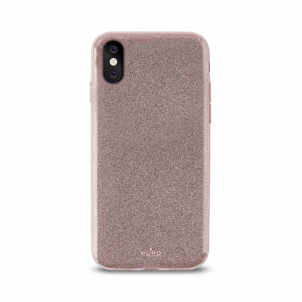 Pouzdro Puro Cover Shine pro Apple iPhone X růžovo zlaté