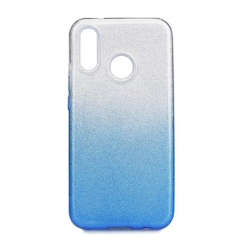 Pouzdro Forcell silikonové pro Huawei P20 Lite transparentní s modrou