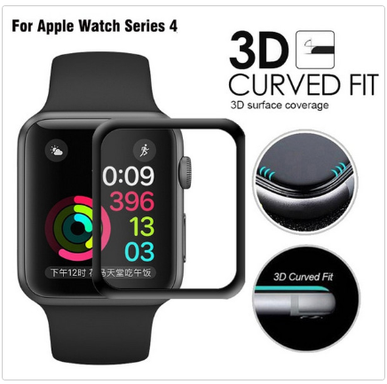 Tvrzené sklo 3D pro Apple Watch Series 4 40 mm černé