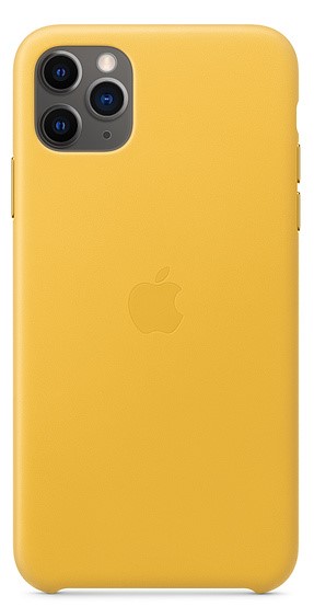 Pouzdro Apple (MX0A2ZM/A) Leather Case pro Apple iPhone 11 Pro Max Meyer Lemon