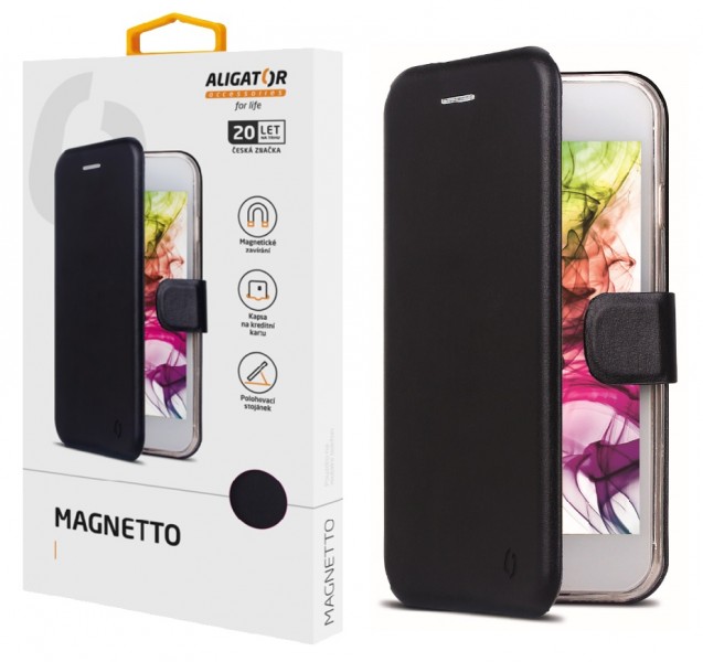 Pouzdro Aligator Magnetto pro Apple iPhone 7/8/SE 2020/SE 2022 černé