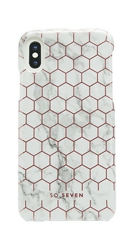 Pouzdro SoSeven (SSBKC0010) Milan Case Hexagonal Marble pro Apple iPhone X/Xs bílé