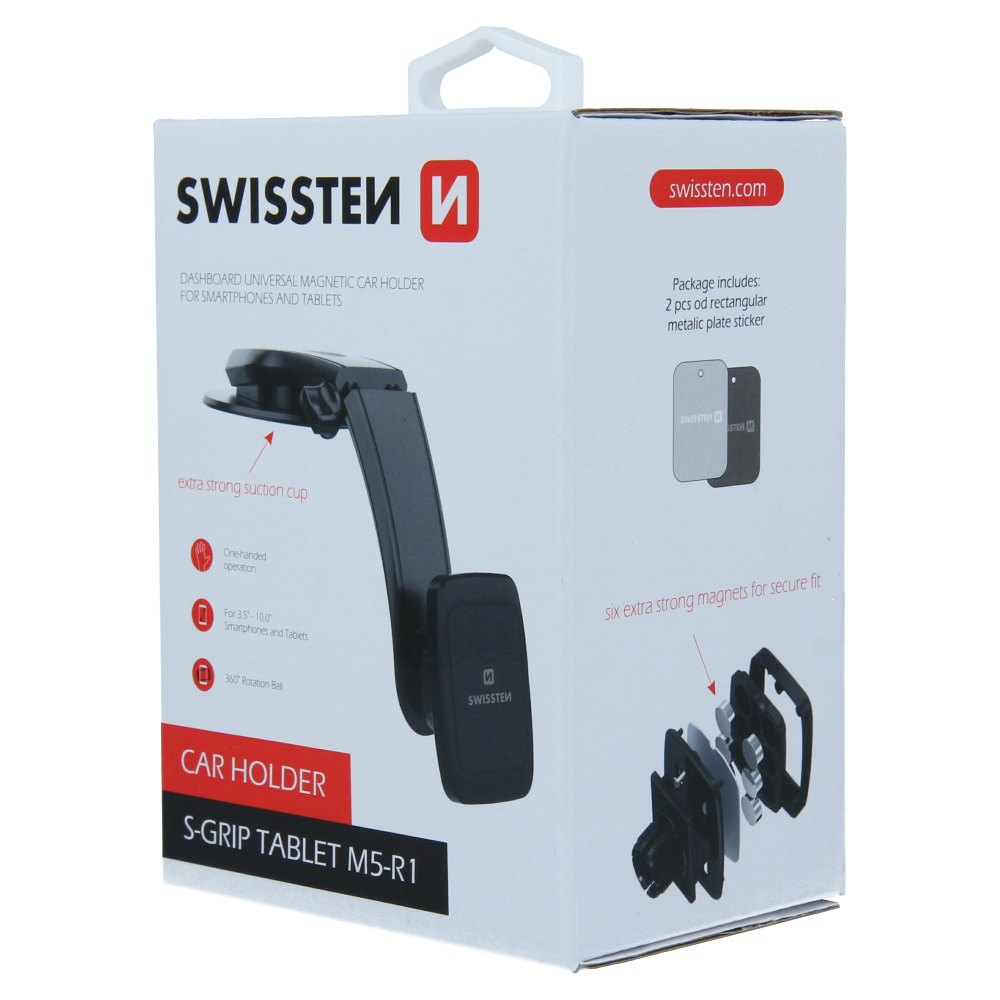 Držák na tablet Swissten S-GRIP M5-R1 na palubní desku černý