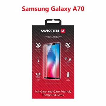 Tvrzené sklo Swissten Full Glue Color Frame pro Samsung Galaxy A70 černé