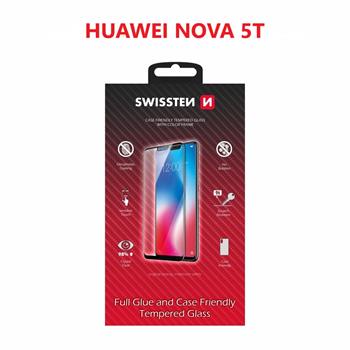 Tvrzené sklo Swissten Full Glue Color Frame pro Huawei Nova 5T černé