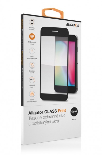 Aligator ochranné sklo 2.5D 9H pro Xiaomi Redmi 9 černé