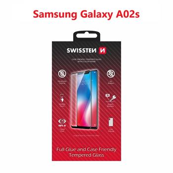 Tvrzené sklo Swissten Full Glue Color Frame pro Samsung Galaxy A02s černé