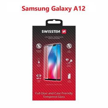 Tvrzené sklo Swissten Full Glue Color Frame pro Samsung Galaxy A12 černé
