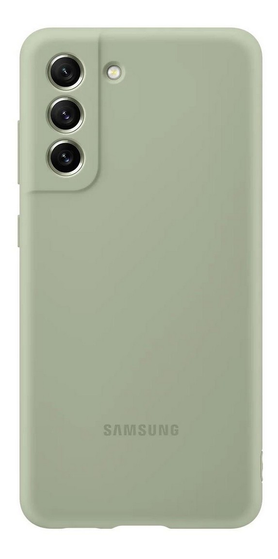 Pouzdro Samsung (EF-PG990TM) Silicone Cover pro Samsung Galaxy S21 FE zelené