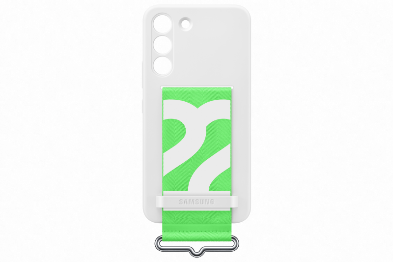 Pouzdro Samsung (EF-GS906TW) Silicon Cover Strap pro Samsung Galaxy S22+ bílé
