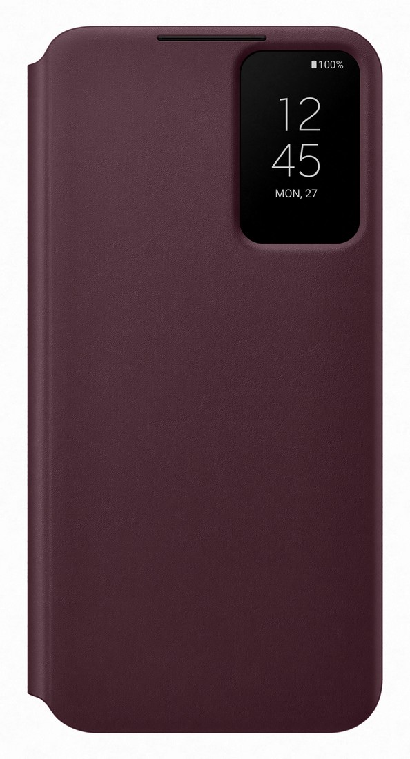 Pouzdro Samsung (EF-ZS906CE) Clear View Cover pro Samsung Galaxy S22+ červené