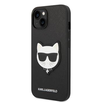 Pouzdro Karl Lagerfeld (KLHCP14MSAPCHK) PU Saffiano Choupette Head pro Apple iPhone 14 Plus černé