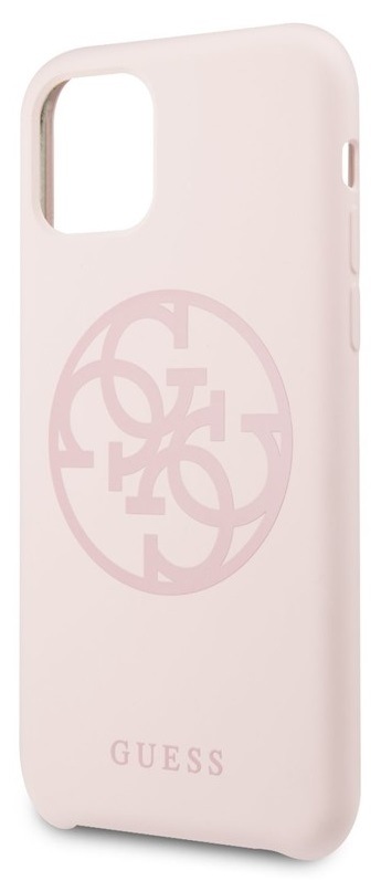 Pouzdro Guess (GUHCN58LS4GLP) Silicon Logo pro Apple iPhone 11 Pro růžové