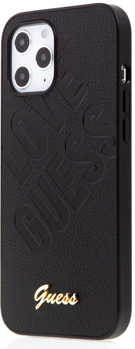 Pouzdro Guess (GUHCP12MPUILGBK) Iridescent Love pro Apple iPhone 12/12 Pro černé
