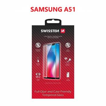 Tvrzené Sklo Swissten Full Glue Color Frame pro Samsung A515F Galaxy A51 černé