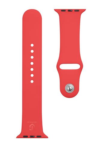 Tactical 498 Silikonový Řemínek pro Apple Watch 1/2/3/4/5/6/7/8/9/SE 42/44/45mm Red