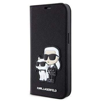 Karl Lagerfeld PU Saffiano Karl and Choupette NFT Book Pouzdro pro iPhone 14 Black