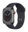 Apple Watch S8 Cell/45mm/Graphite/Sport Band/Midnight