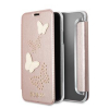 Pouzdro Guess Studs and Sparkle Book pro Apple iPhone X (GUFLBKPXPBURG) růžové zlato