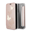 Pouzdro Guess Studs and Sparkle Book pro Apple iPhone X (GUFLBKPXPBURG) růžové zlato