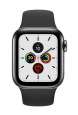 Apple Watch Series 5 40mm GPS+LTE šedá nerezová ocel + keramická záda s černým řemínkem (nové bez krabičky)
