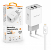 Nabíječka Aligator CHA0036 Smart IC 2x USB 2.4A s lightning kabelem bílá